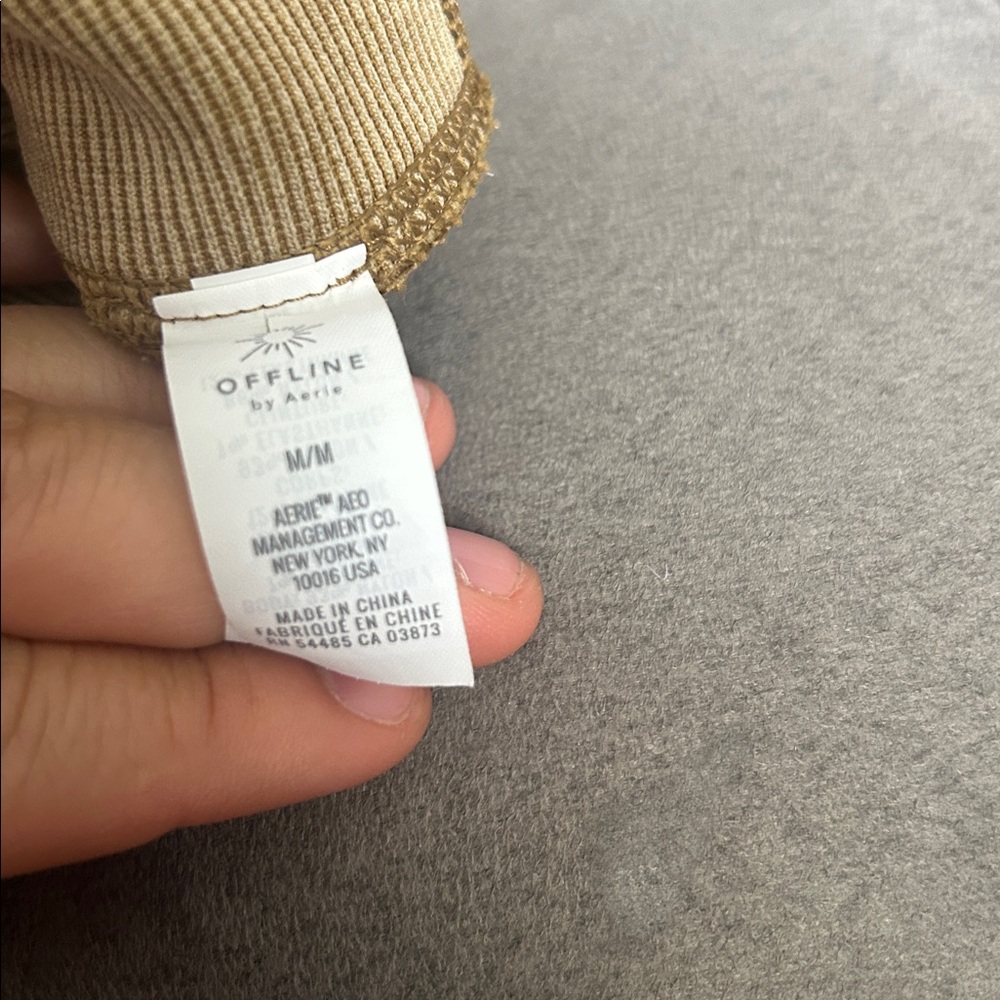 Aerie Offline Mustard Yellow Ribbed Seamless 7/8 Legging High Rise Sz M - Picture 7 of 7